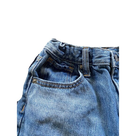 Old Navy Girls High Rise Slouchy Straight Leg Raw Hem Jeans Blue Size 10 School - Picture 6 of 10